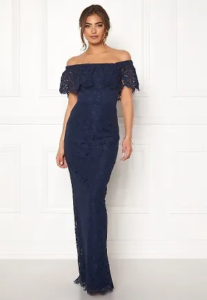 Moments New York Rose Lace Gown Dark blue 34