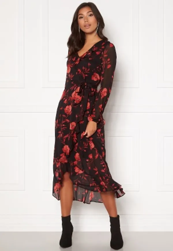 Happy Holly Rianna dress Black / Patterned 34