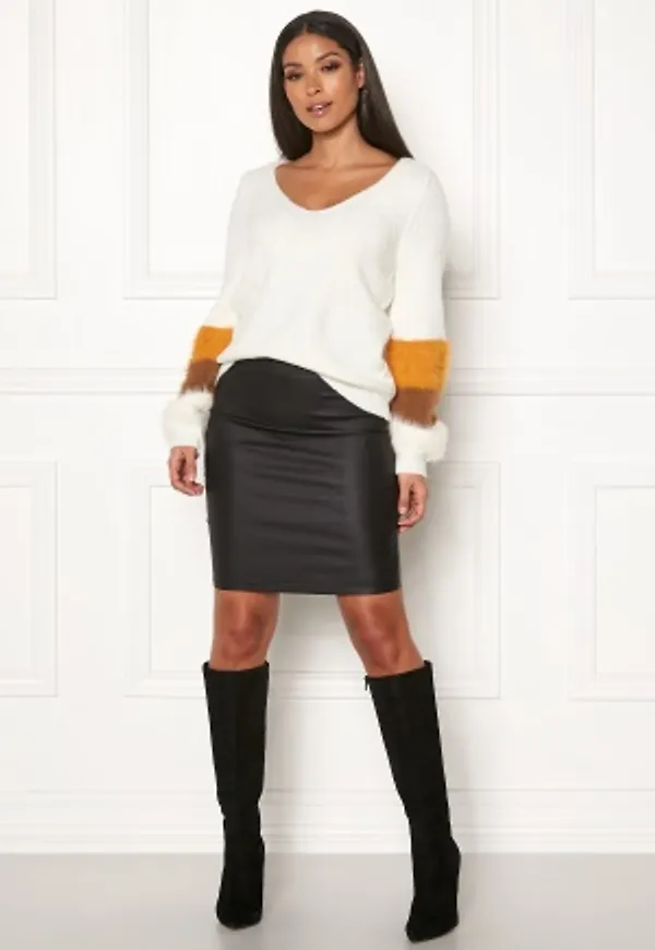 Pieces Paro HW Coated Skirt Black XS