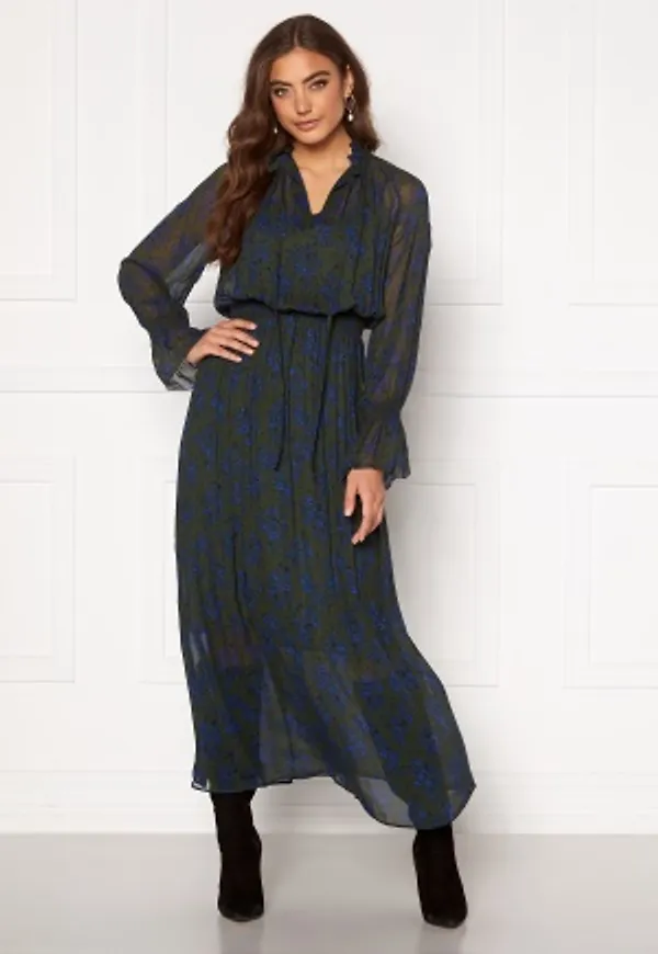 GANT Fall Flower Crinkle Dress 366 Thyme Green 36