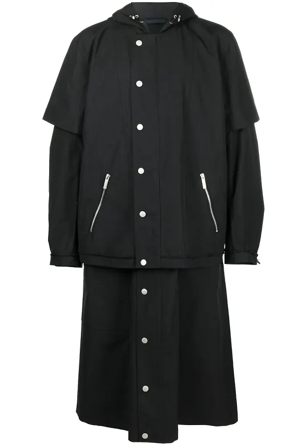 44 LABEL GROUP enkelknäppt trenchcoat - Svart