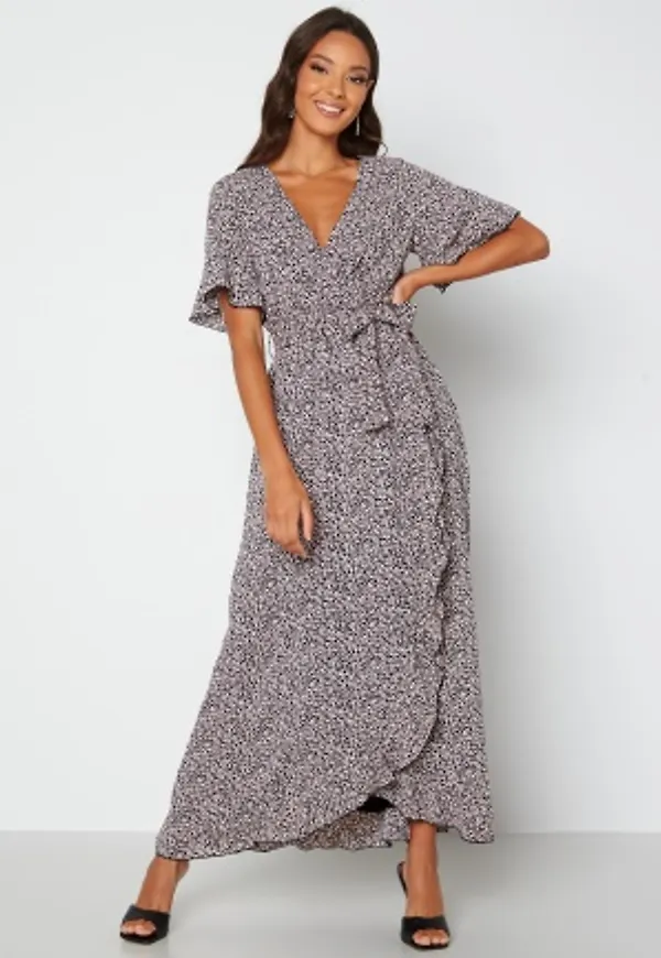 Sisters Point Gush Dress 001 Black/Rose Flowe XS