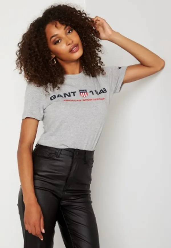 GANT Gant Retro Shield T-shirt 93 Grey Melange XS