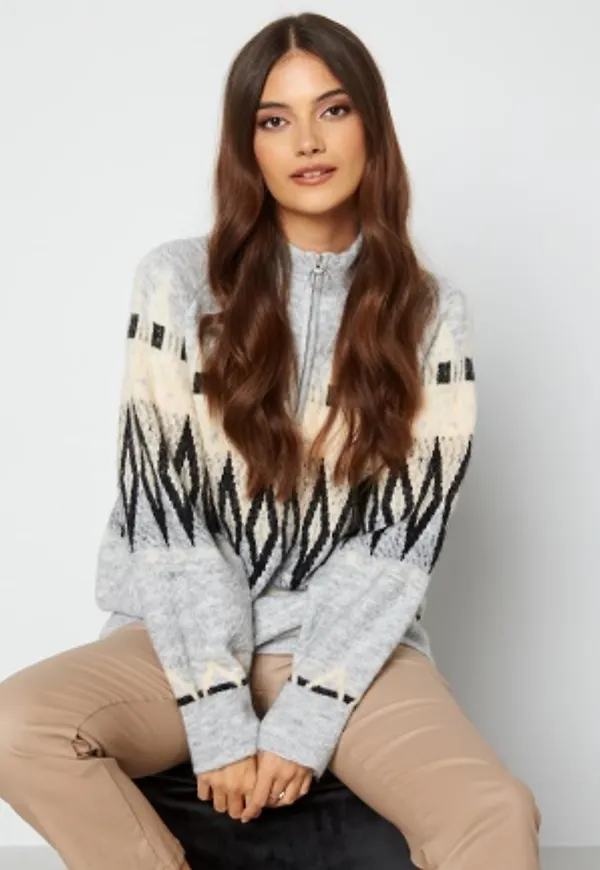 Object Collectors Item Isa L/S Knit Pullover Light Grey Melange M