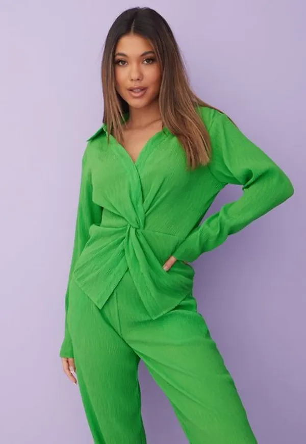 NLY Trend Loose Twisted Shirt Festblusar Grön