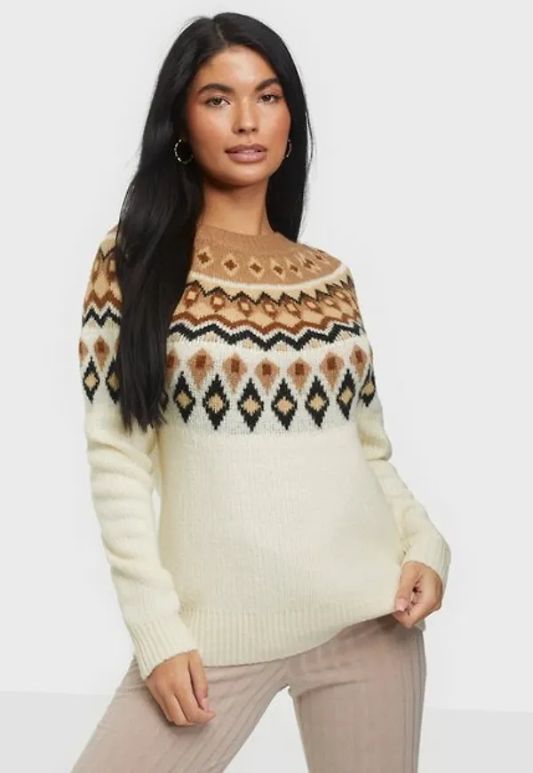 Only Onlamber Jaquard L/S Pullover Cc Kn Stickade tröjor
