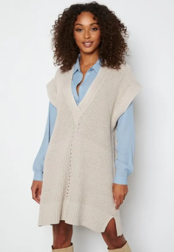 Object Collectors Item Halsey Knit Waistcoat Silver Gray L