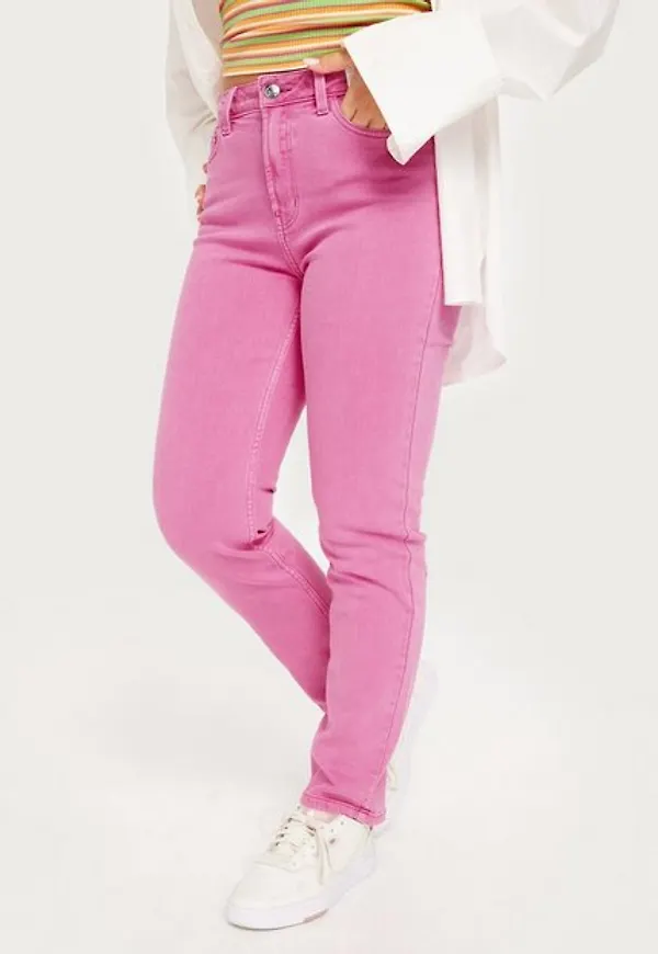 Only Onlemily Hw Straight Ank Col Pnt High waisted jeans Gin Fizz