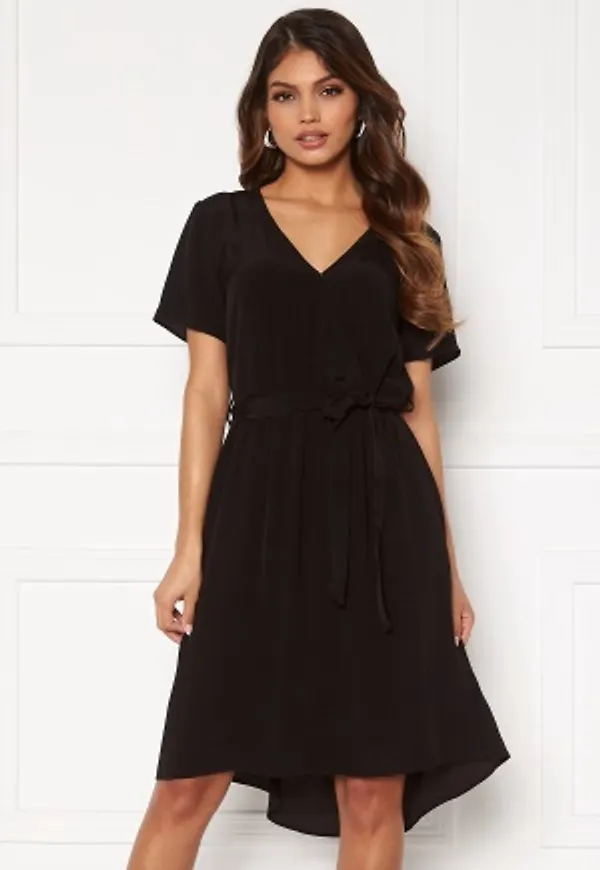 VILA Primera Wrap S/S Dress Black 34