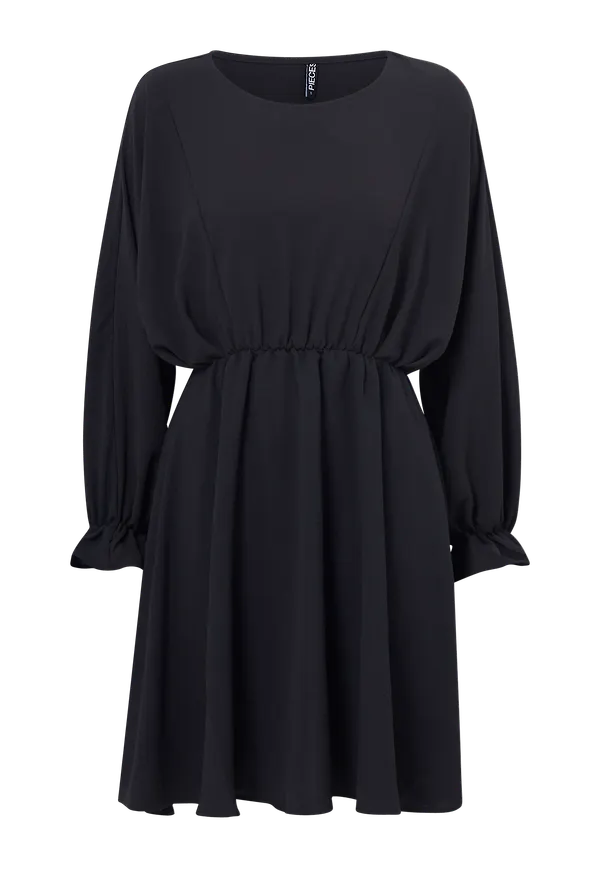 pieces - Klänning pcFlore LS O Neck Dress - Svart