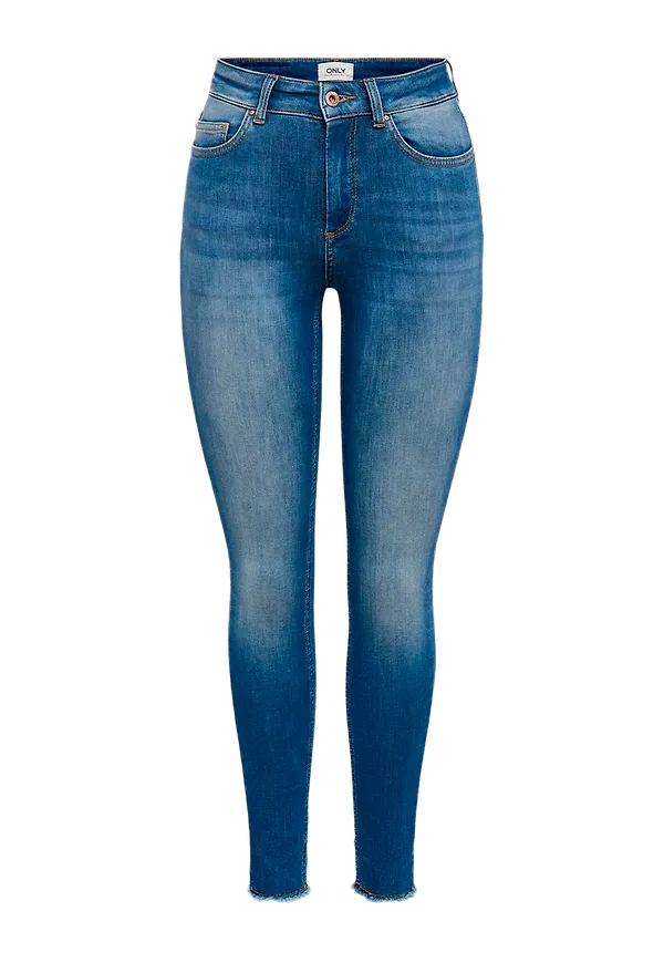 Only - Jeans onlBlush Life Mid Sk Ank Raw - Blå