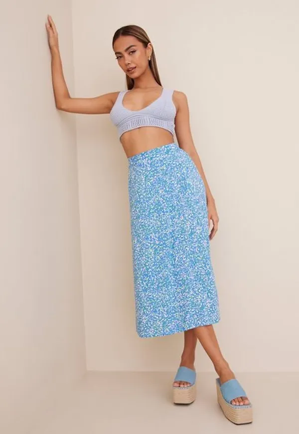Pieces Pcvalma Hw Midi Skirt Bc Midikjolar