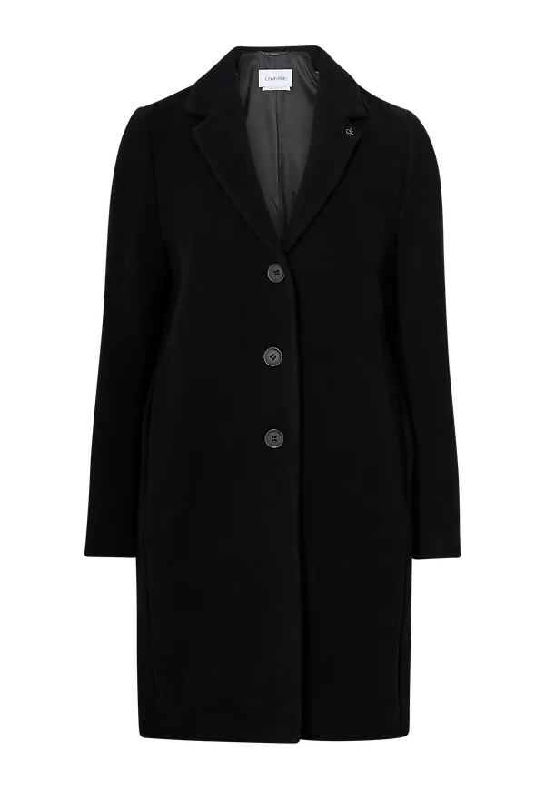 Calvin Klein - Kappa Essential Wool Crombie - Svart