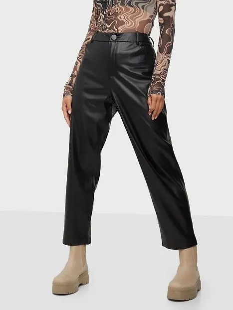 Only Onlsandy Fauxleather Pant Otw Vida byxor