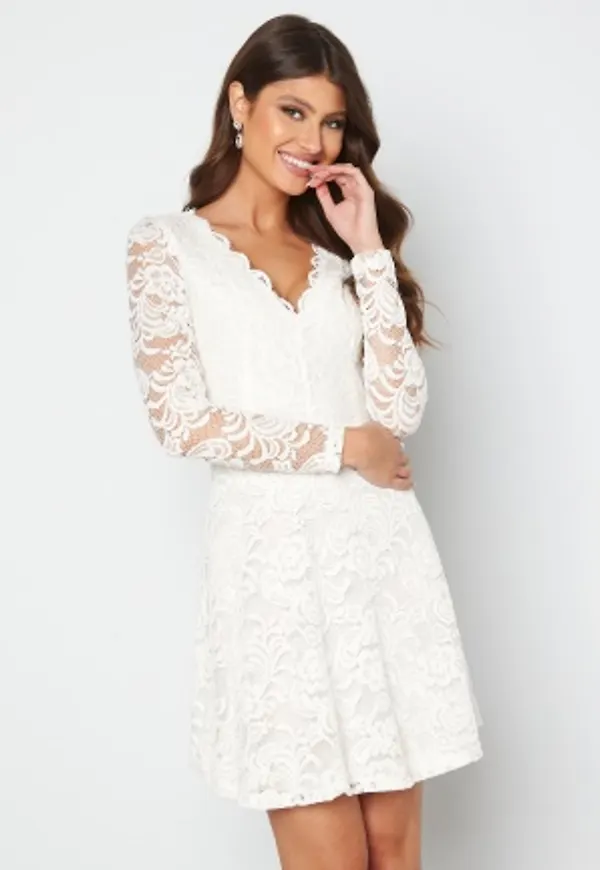 Bubbleroom Occasion Shione lace dress White XS