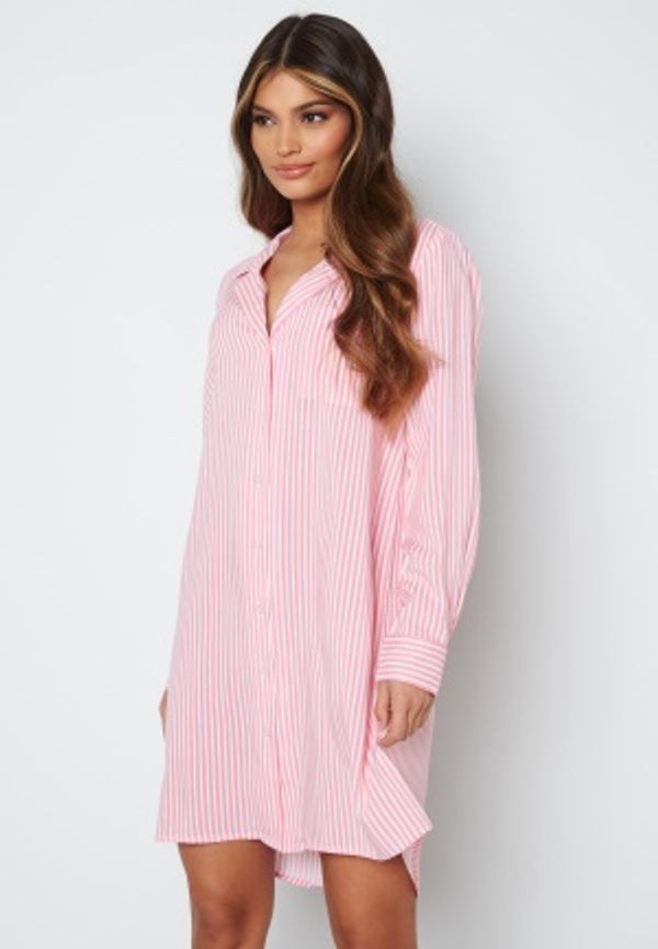 BUBBLEROOM Stina night shirt Light pink / Striped 42