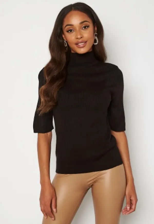 VILA Popsa 2/4 Sleeve Knit Top Black XS