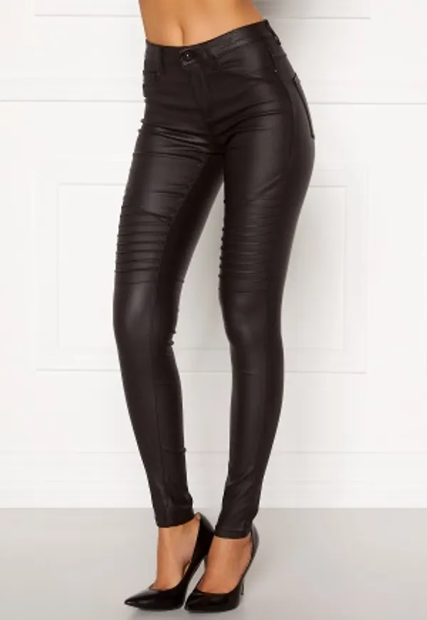 ONLY New Royal Reg Biker Coated Black L/30