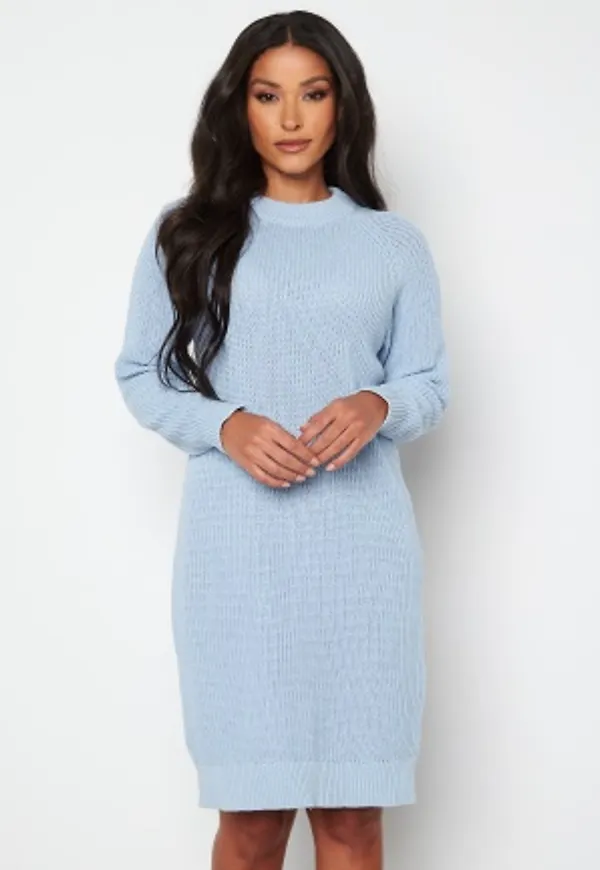 Pieces Olivia LS O-Neck Knit Dress Kentucky Blue L