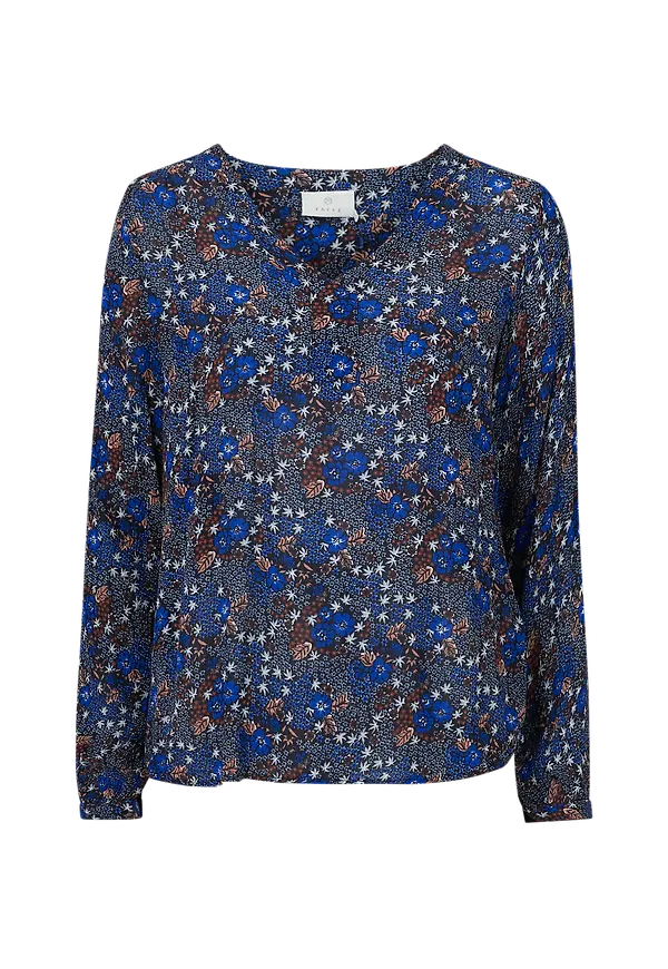 KAFFE - Blus kaFlower Amber Blouse - Blå