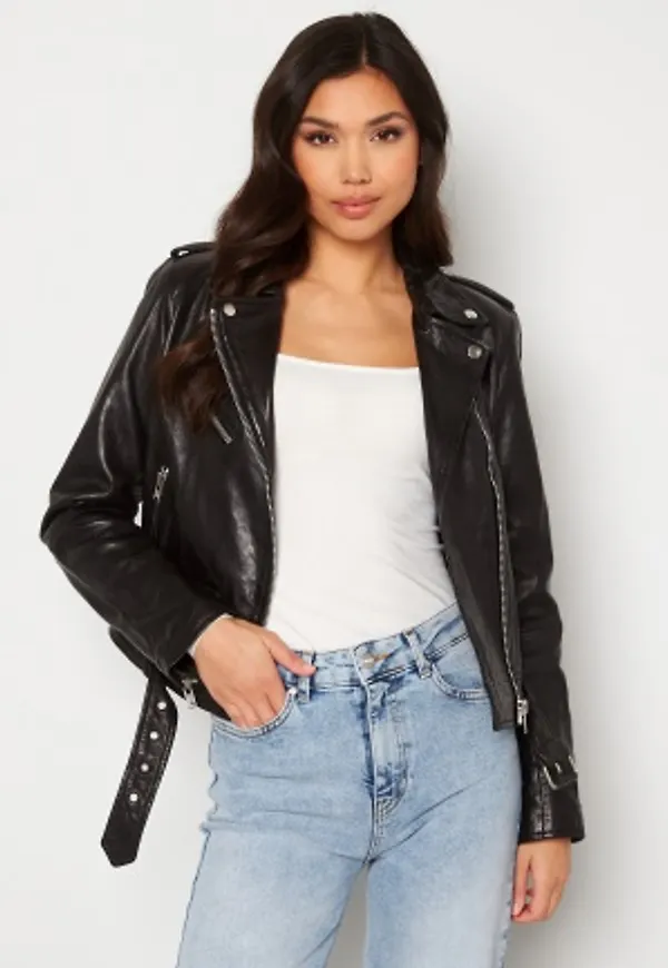JOFAMA Rachel Leather Biker 00 Black 42