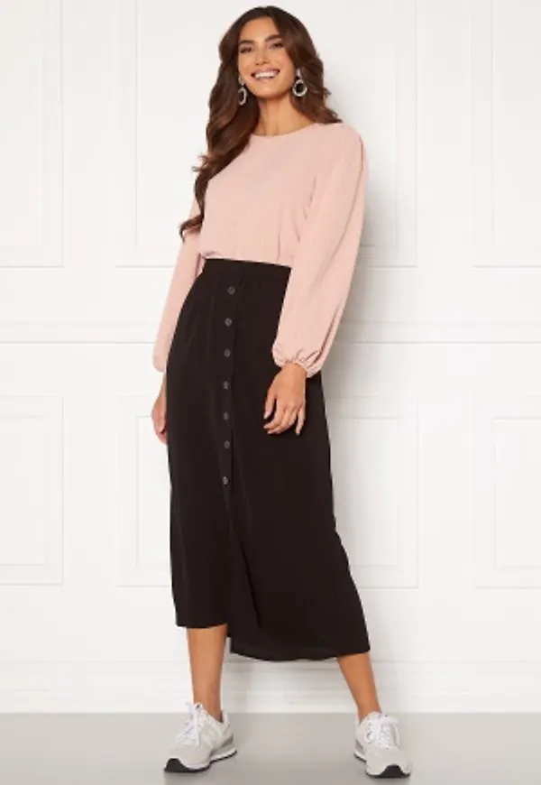 ONLY Nova Lux Button Skirt Solid Black 38