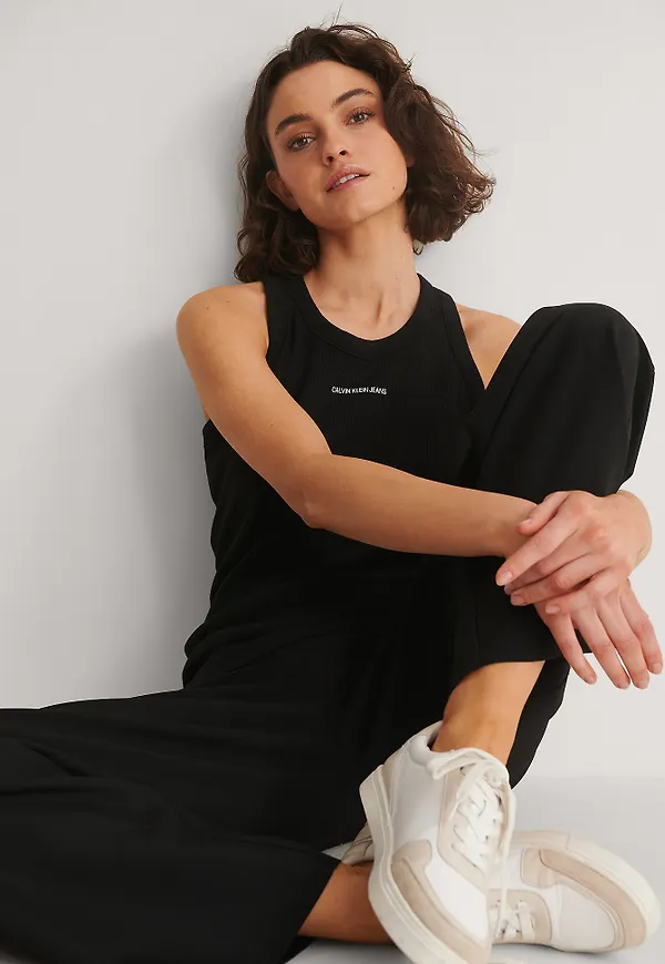 Calvin Klein Micro Branding Tank Top - Black