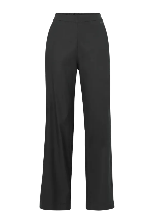 Calvin Klein - Byxor Linen Wide Leg Pant - Svart