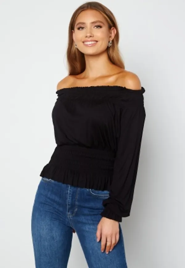 Bubbleroom Care Mellie Off Shoulder Top Black S