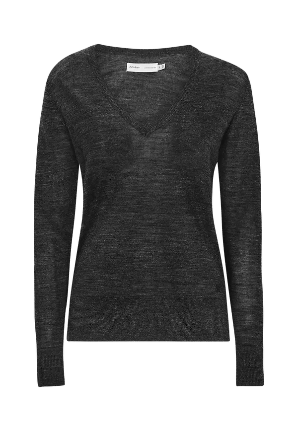 InWear - Tröja Nora V-neck Pullover - Grå