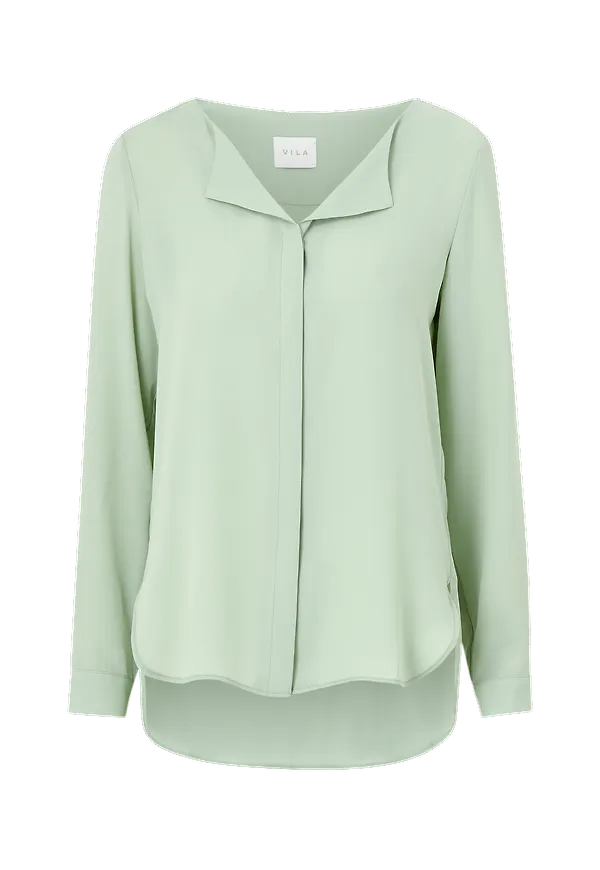 Vila - Blus viLucy L/S Shirt - Grön