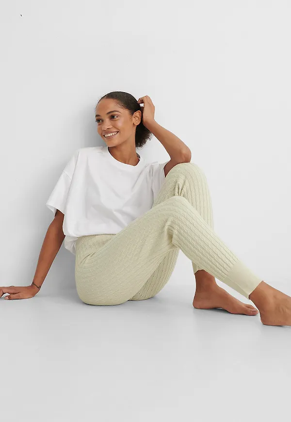 NA-KD Basic Mjuka Långa Tights - Beige