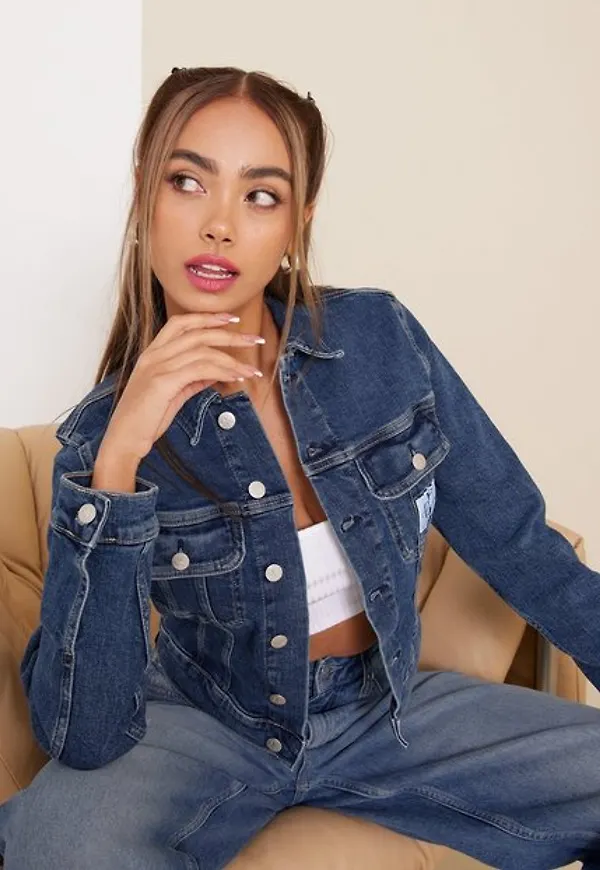 Calvin Klein Jeans Cropped 90s Denim Jacket Jeansjackor
