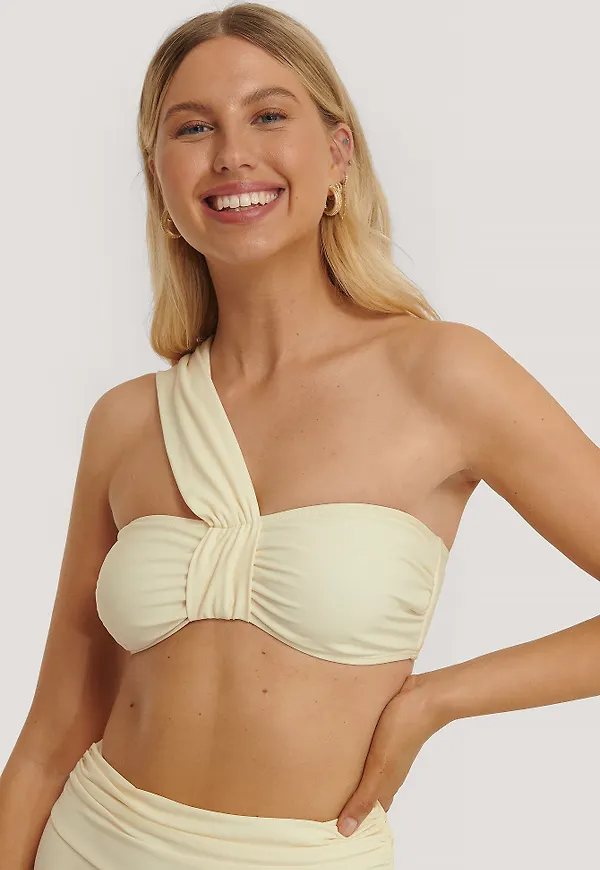 NA-KD Swimwear Bikinitopp Med Remmar - Offwhite