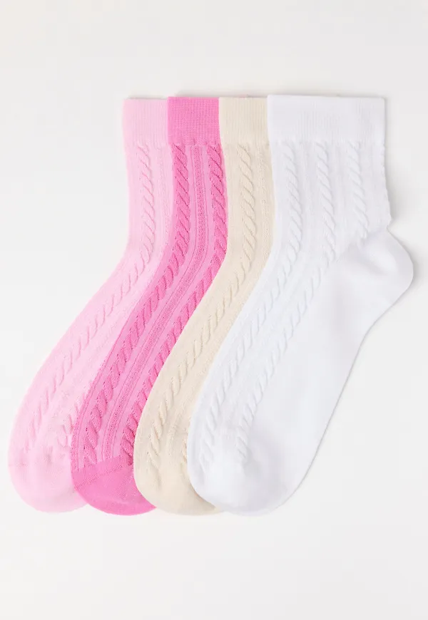 4-pack höga ankelstrumpor