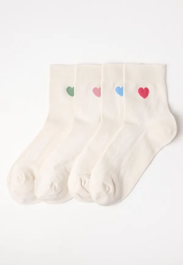 4-pack höga ankelstrumpor