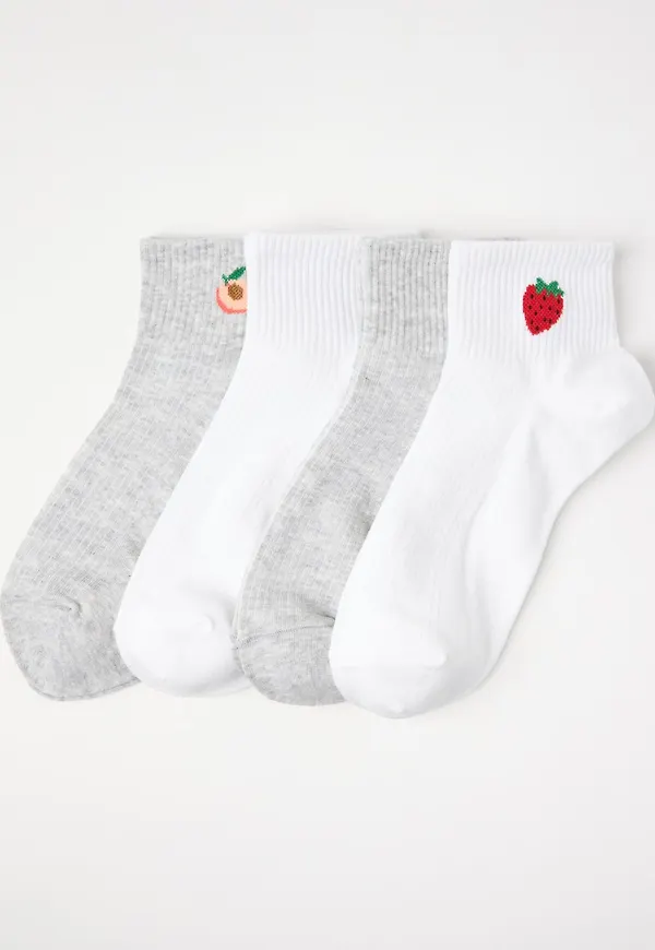 4-pack höga ankelstrumpor