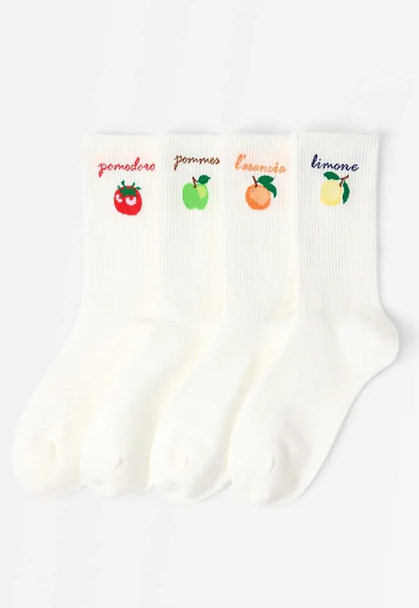 4-pack ribbstickade strumpor