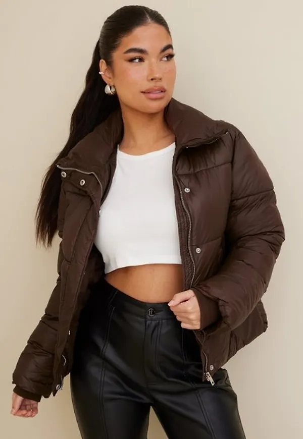 NLY Trend Puff It Up Jacket Dunjackor Brun