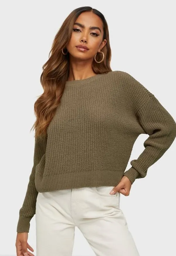 Vero Moda Vmsadie Ls O-Neck Blouse Bf Stickade tröjor Fossil