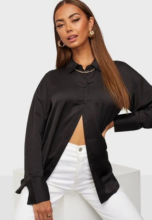 Vero Moda Vmsally Ls Long Shirt Wvn Ga Skjortor Black