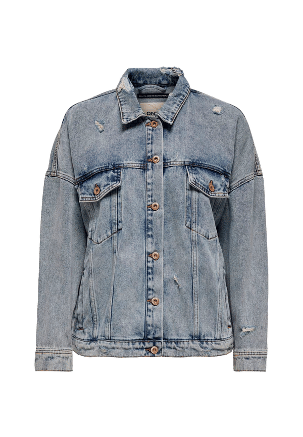 Only - Jeansjacka onlSafe Life LS Oversize Jacket - Blå
