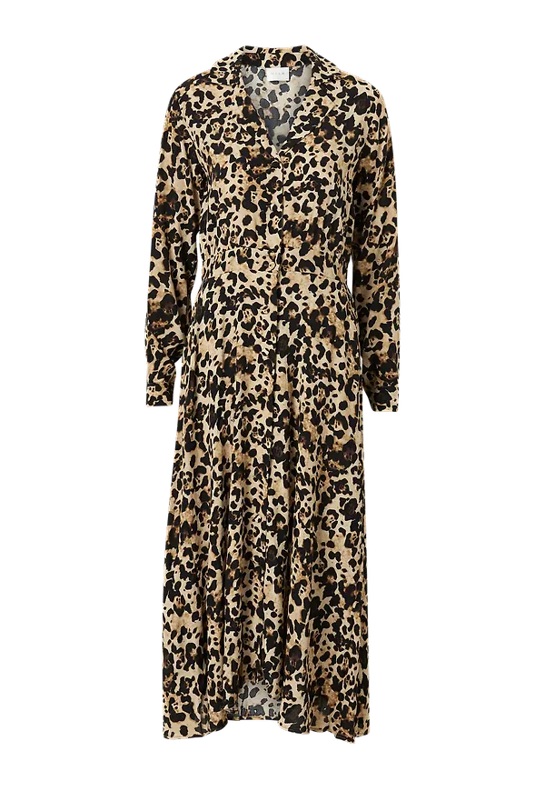 Vila - Skjortklänning viMemis L/S Midi Shirt Dress - Svart