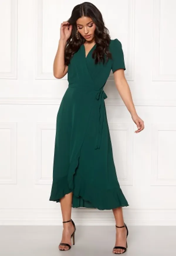 John Zack Short Sleeve Wrap Dress Green XXL (UK18)