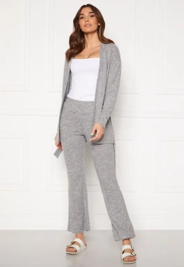 Pieces Pam MW Flared Pant Light Grey Melange M