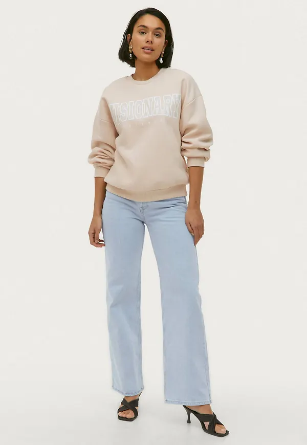 Selected FEMME - Jeans slfAlice HW Wide Lon Sky Blue - Blå