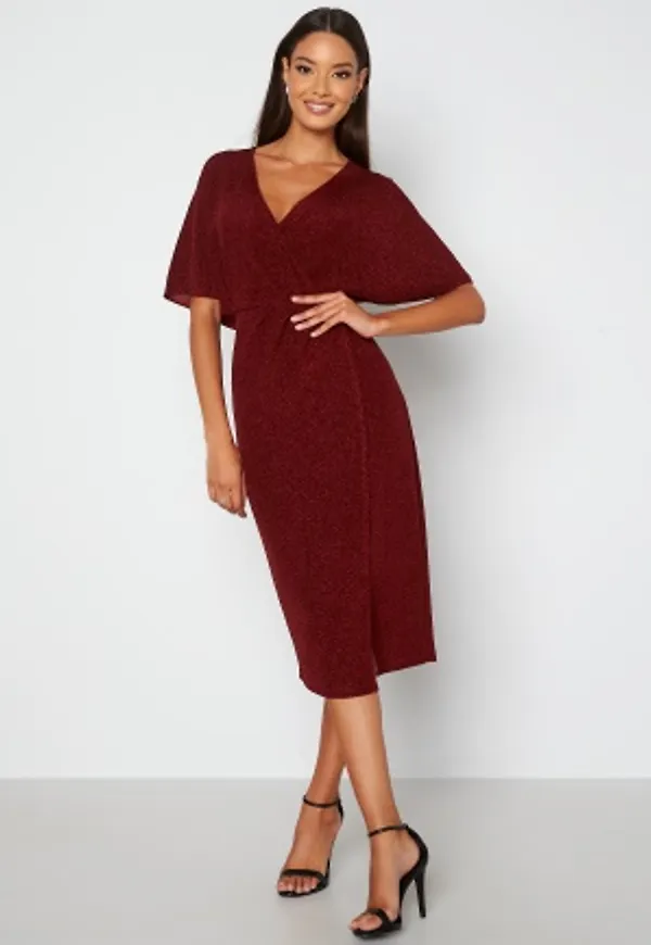 BUBBLEROOM Selena sparkling dress Red / Red 34