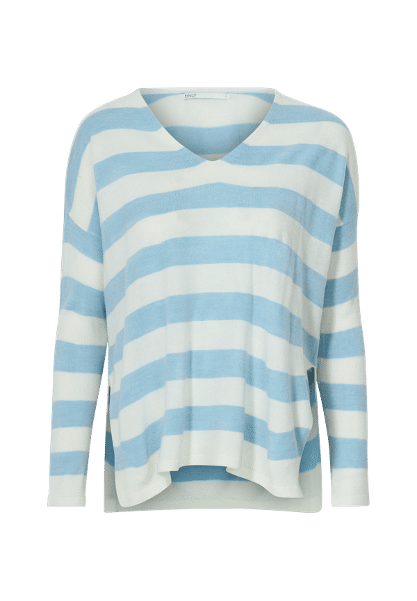 Only - Tröja onlAmalia L/S V-neck Pullover - Vit