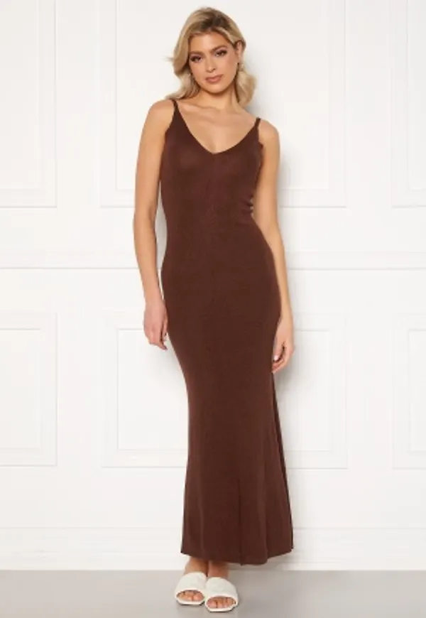 Trendyol Lisa Maxi Dress Kahverengi/Brown L