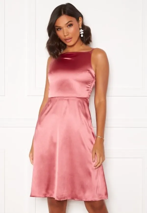 Moments New York Laylani Satin Dress Pink 40